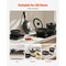 17-Piece Pots and Pans Set, Granite Nonstick Cookware with Detachable Handle, Oven Safe